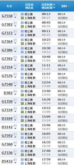 郑州东到上海虹桥高铁